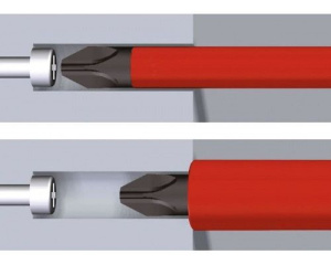 Отвертка диэлектрическая Wiha с набором бит LiftUP Electric 6шт 2831 41235 (SB)
