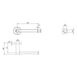 Держатель бумаги Villeroy & Boch Elements Tender матовое золото TVA15101400076
