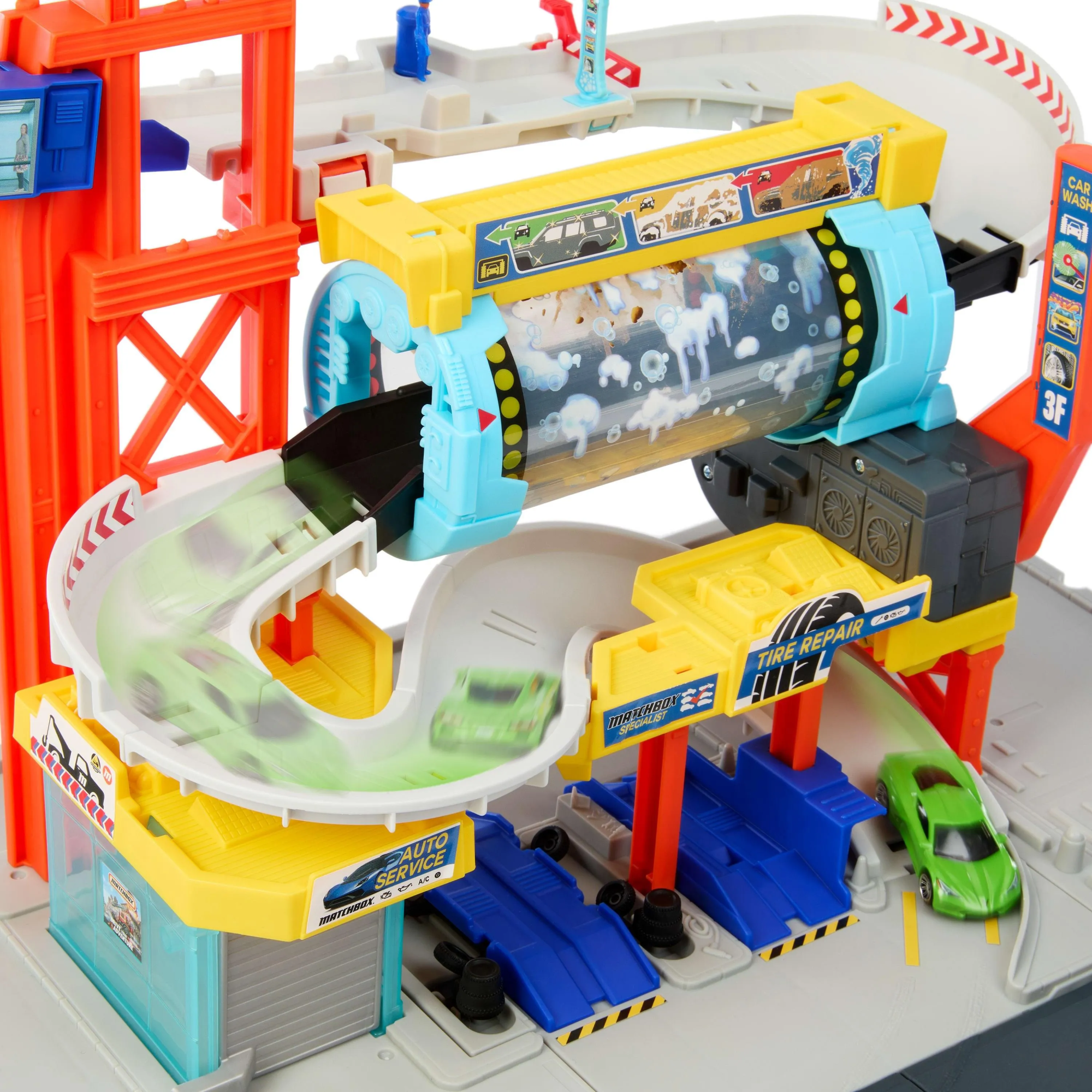 Комплект автомойки Mattel Matchbox Turbo Cyclone JGB68