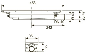 Сифон для душевого лотка TECE Drainprofile 673001 DN 40