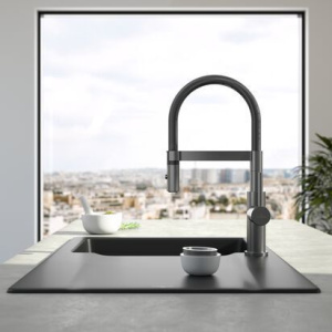 Смеситель для кухни Villeroy & Boch Steel Expert Compact антрацит 92730005