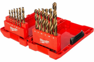 Набор свёрл по металлу 19шт, HSS-G Cobalt DIN338 Milwaukee 4932352470, 4932493867