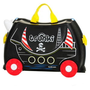 Чемодан-каталка trunki Pedro TRU-0312, ручная кладь, 46х31х21 см, 18 л, 1.7 кг, черный