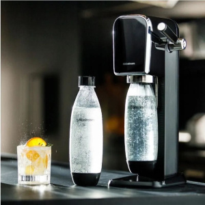 Сифон для газирования напитков Sodastream Art в стильном ретро-дизайне черный