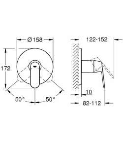 Смеситель для душа Grohe Eurosmart Cosmopolitan 24044000, хром