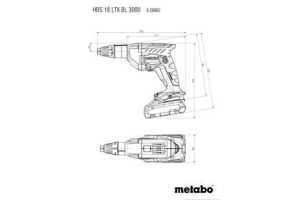 Дрель-шуруповёрт аккумуляторный Metabo HBS 18 LTX BL 3000