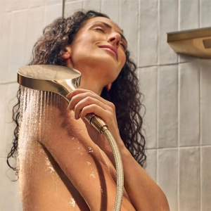 Душевой гарнитур Hansgrohe Rainfinity 130 3jet EcoSmart S 28746140, шлифованная бронза