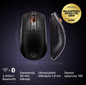 Беспроводная игровая мышь SteelSeries Rival 3 Gen 2, черная
