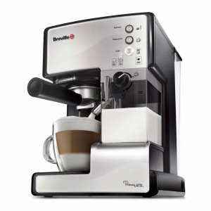 Кофеварка рожковая Breville VCF045X/VCF046X Prima Latte, серебристый