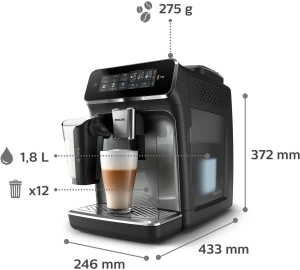 Кофемашина Philips 3300 LatteGo EP3349/70, черный