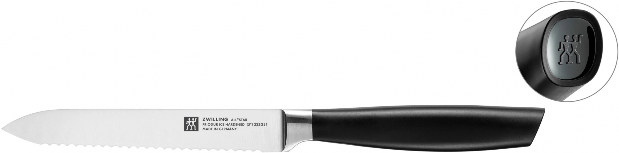 Набор 4 ножей Zwilling All Star в блоке, черный