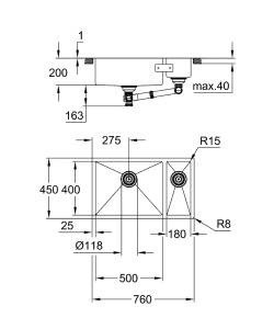Мойка для кухни Grohe K700 31575SD1, нержавеющая сталь