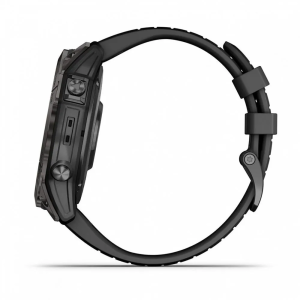 Часы Garmin Fenix 7X Pro Sapphire Solar Carbon Grey Black Band (010-02778-11)