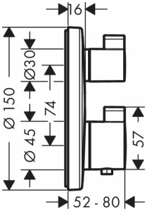 Переключатель и термостат Hansgrohe Ecostat S 15758000