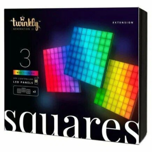 Комплект дополнительных панелей со светодиодной подсветкой Twinkly Squares RGB + BT + Wi-Fi, 3 шт. (16x16см) (TWQ064STW-03-BAD)