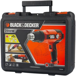 Строительный фен Black+Decker KX2200K, с кейсом