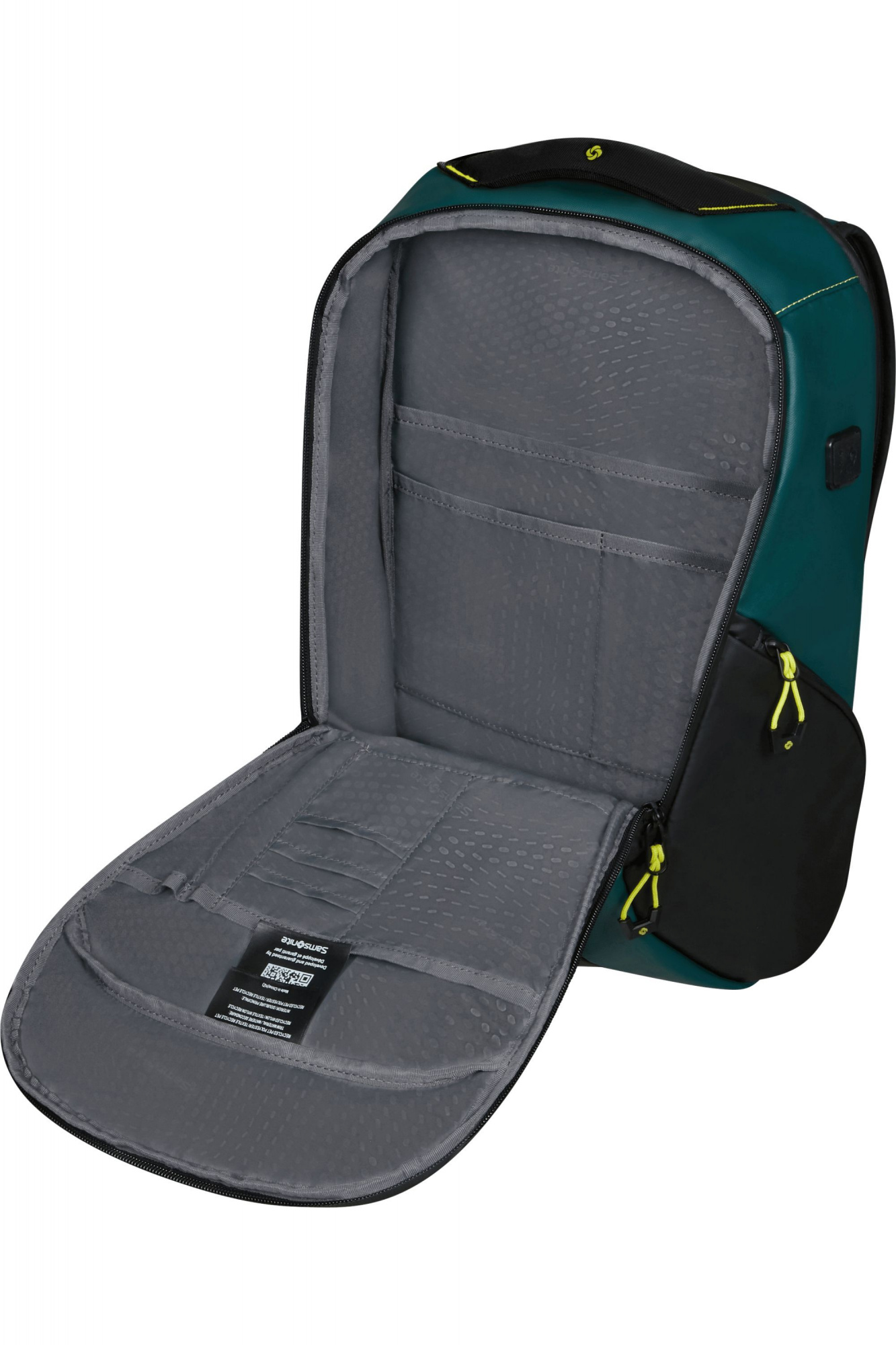 Рюкзак Samsonite Ecodiver 140874-A567 M 18л USB Dark Teal Lime