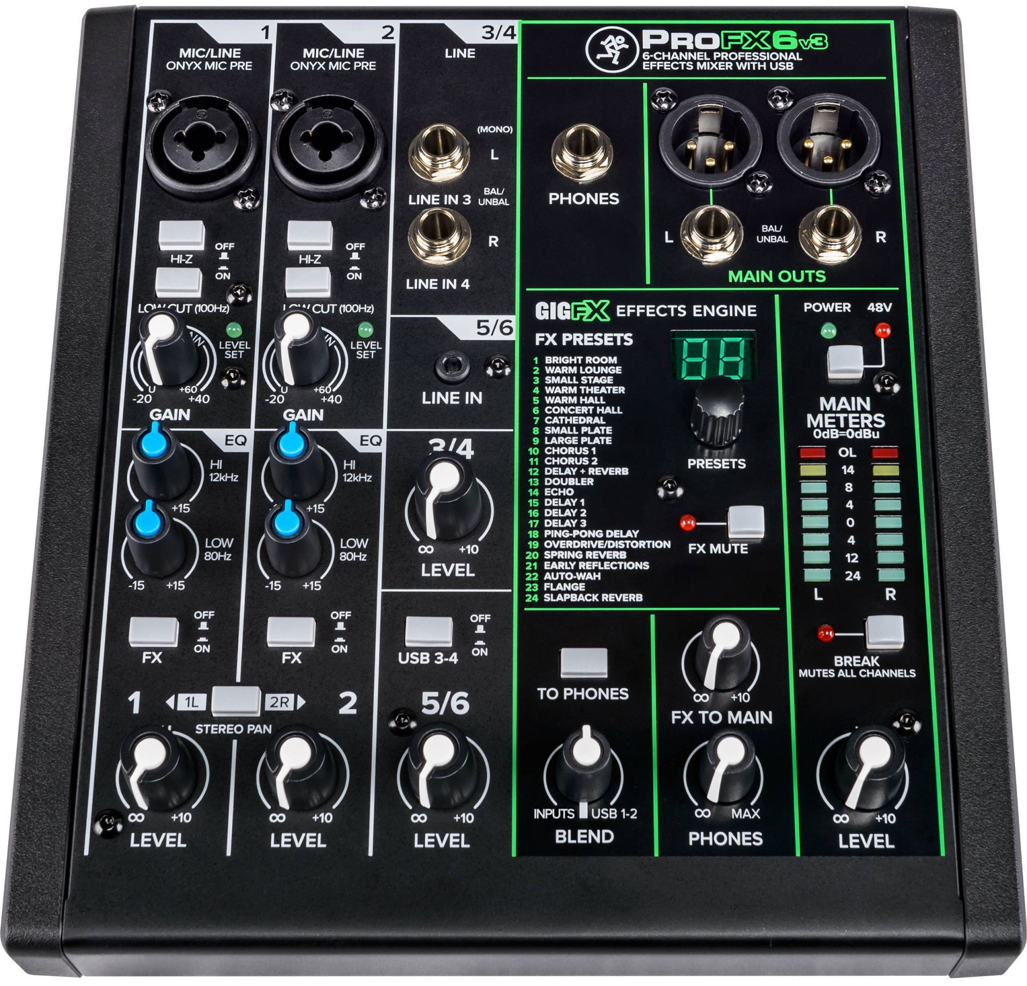 Настольный микшерный пульт MACKIE PROFX6V3