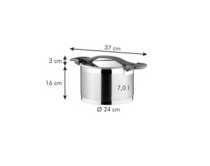 Кастрюля Tescoma Ultima, 7 л, диаметр 24 см