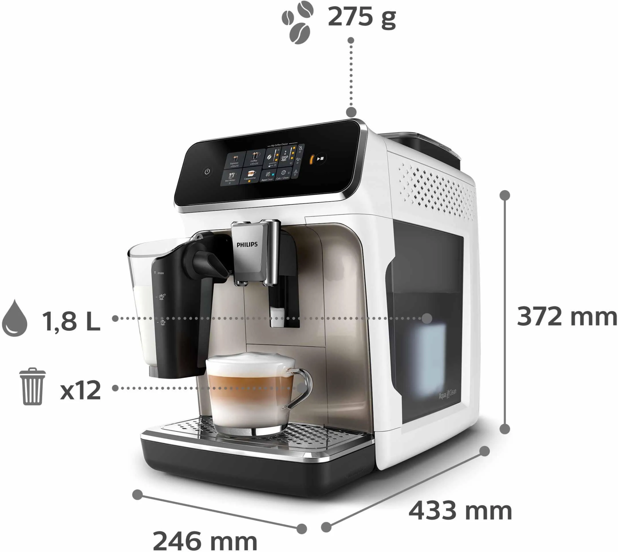 Кофемашина PHILIPS 2300 LatteGo EP2333/40