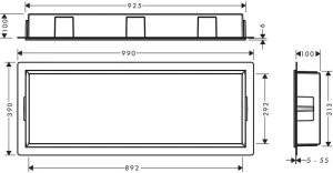 Настенная ниша Hansgrohe XtraStoris Original 56067670
