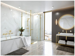 Смеситель для раковины Hansgrohe Talis E 71717990, золото