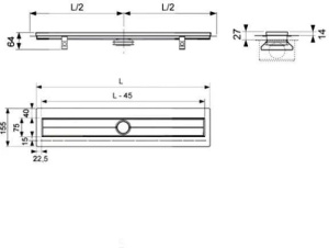 Душевой желоб TECE drainline (650800)