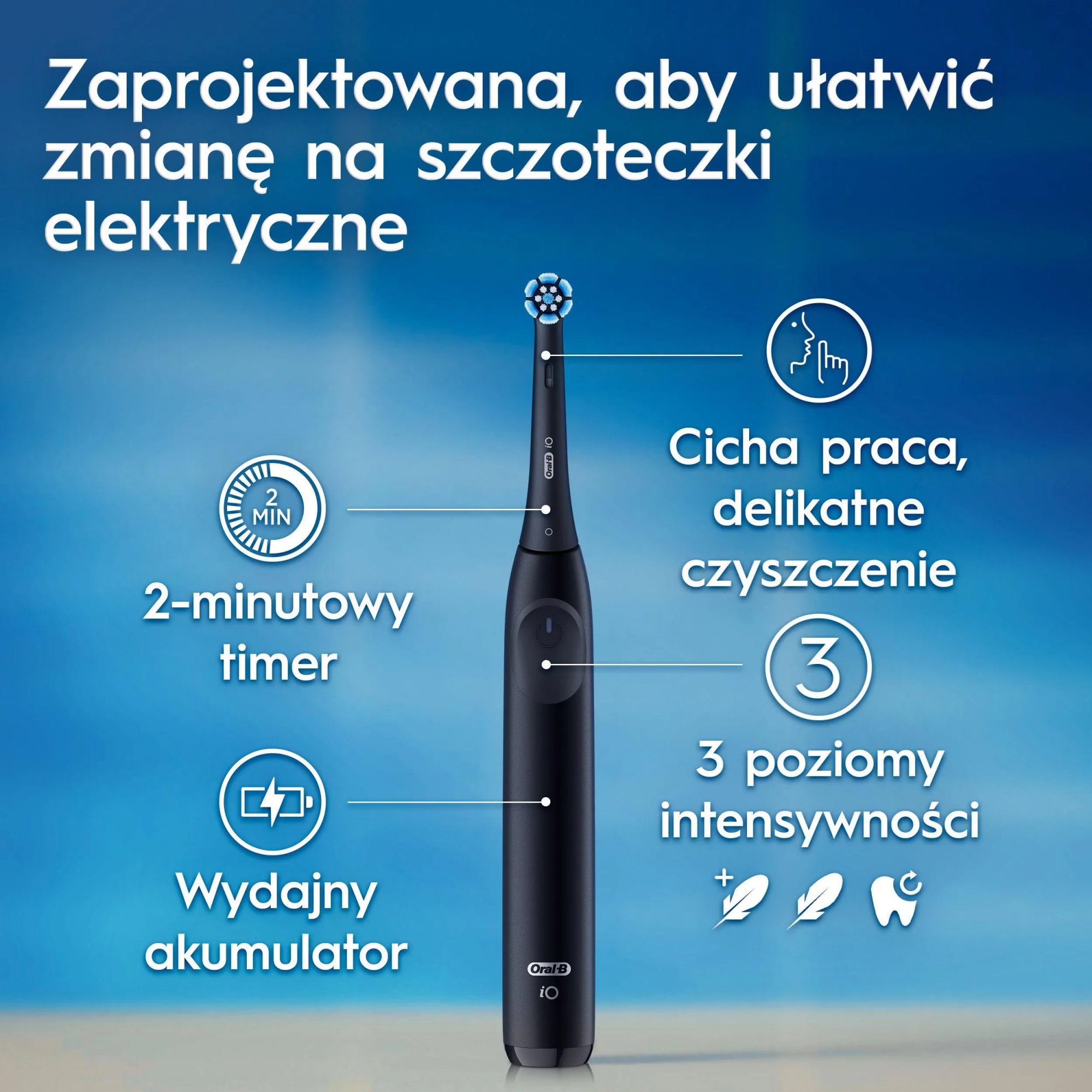 Электрическая зубная щётка Oral-B iO Series 2 Night Black, с дорожным футляром