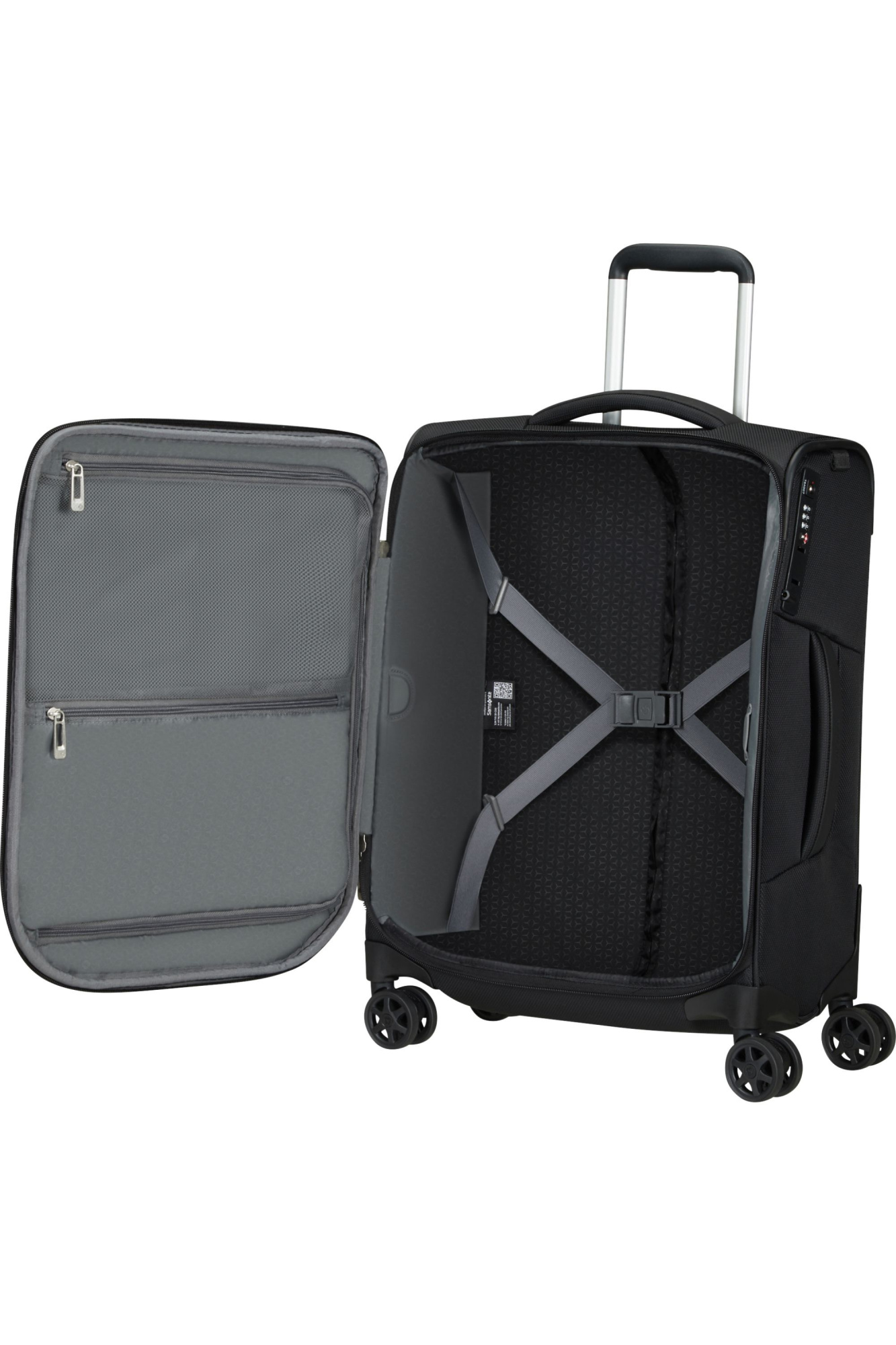Чемодан Samsonite Respark 55 см, 43 л, черный (143328-7416)