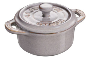Кокот круглый Staub 10 см, 4 предмета серый