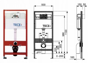 Панель скрытого монтажа TECE Base 9400007