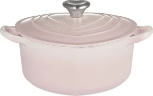 Кастрюля с крышкой Le Creuset , форма сердца, 20 см / 1,9 л, цвета коралловой розы (LEC00184)