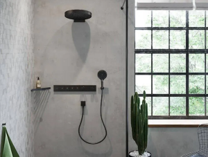 Ручной душ Hansgrohe Rainfinity EcoSmart 26865340, шлифованный черный хром