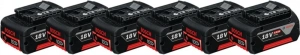 Комплект аккумуляторов Bosch 6×GBA 18V 1600A02A2S 4Ач в кейсе L-BOXX