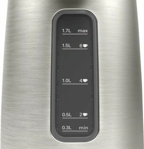 Чайник электрический Bosch TWK5P480 1.7 л серебристый, черный