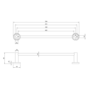 Полотенцесушитель Villeroy & Boch Elements Tender матовый никель TVA15100100064