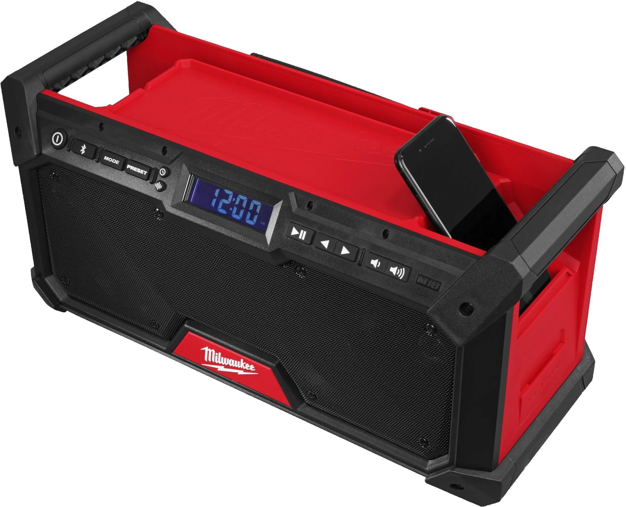 Строительное радио с Bluetooth и DAB+ Milwaukee M18 RADDAB+G2-0 18 В, без АКБ и ЗУ