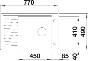 Кухонная мойка Blanco Elon XL 6 S-F Silgranit 525884, черный