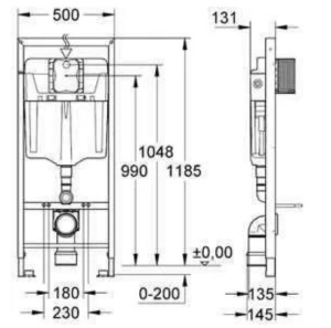 Комплект инсталляции 6 в 1 для унитаза Grohe Rapid SL 39448000, белый