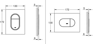 Панель смыва Grohe Arena Cosmopolitan S 37624DA0, розовое золото