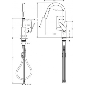 Смеситель для кухни Hansgrohe Focus M41 31815670, матовый черный