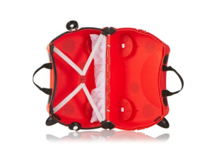 Чемодан-каталка trunki, ручная кладь, 46х31х21 см, 18 л, 1.7 кг, Божья коровка Харли