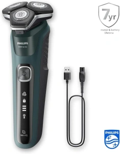 Электробритва Philips Series 5000 SkinIQ S5884/35, зеленый