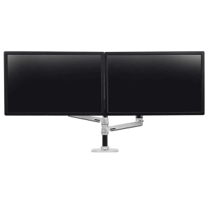 Ergotron LX Dual Stacking Arm Ergotron 45-248-026 крепление для двух мониторов или для монитора и ноутбука(металлик)
